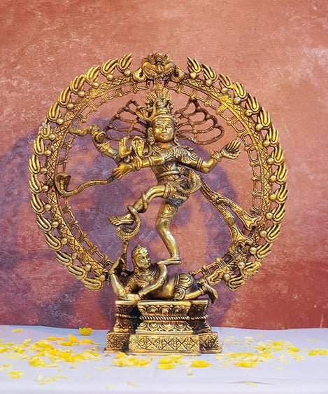 Brass Nataraja Dancing Shiva Statue -The Divine Dance of Shiva