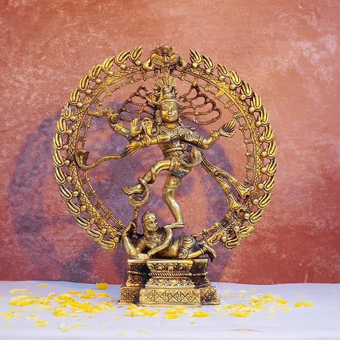 Brass Nataraja Dancing Shiva Statue -The Divine Dance of Shiva