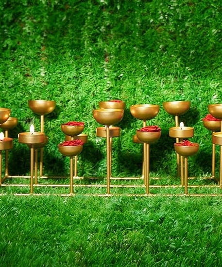 Golden Color Multi Tea Light Holder