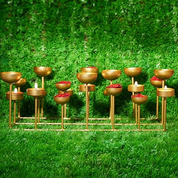 Golden Color Multi Tea Light Holder
