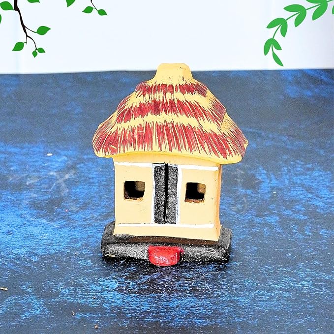 Clay Hut House Tribal Style Village Golu | Handicraft Item for Room Decoration - Hand Made and Hand Drawn for Home Decor