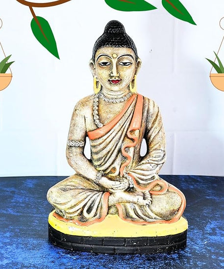 Dhyana Buddha Golu Bommai - 30 cm Handmade Clay Statue