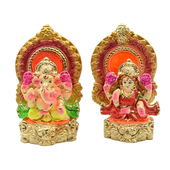 Lakshmi Ganesh Clay Murti for Diwali Puja