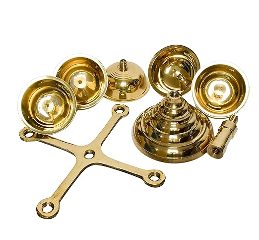 Brass Aarti Diya Stand for Pooja Room
