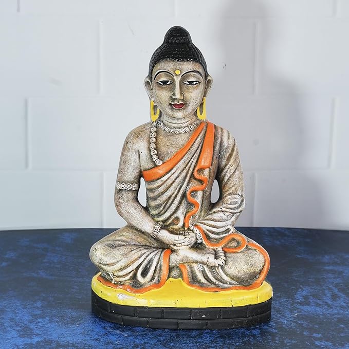 Dhyana Buddha Golu Bommai - 30 cm Handmade Clay Statue