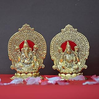 Metal Lakshmi Ganesh Murti  Idol for Home Puja