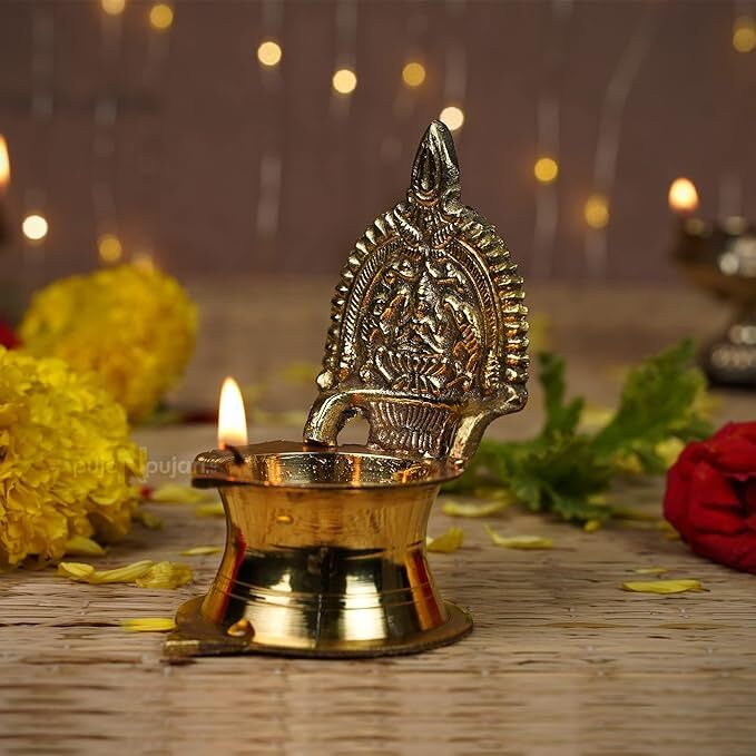 Kamakshi Devi Brass Oil Deepam