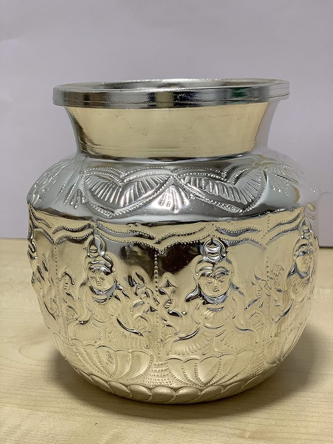 Ashta Lakshmi Design Pooja Kalash 15 Cms