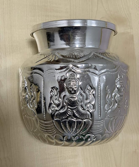 Ashta Lakshmi Design Pooja Kalash 15 Cms