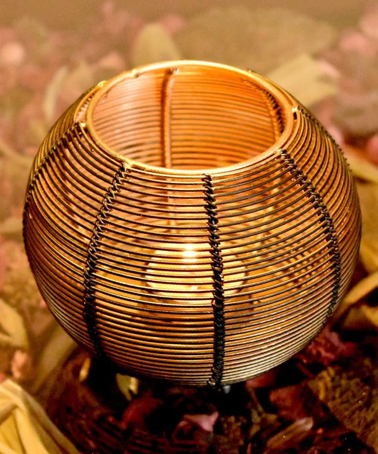 Aroma Oil Burner/Diffuser/Incense Burner/Candle Holder – 5×4 inches Black Gold