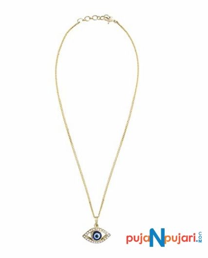 Blue Evil Eye Necklace with Pendant