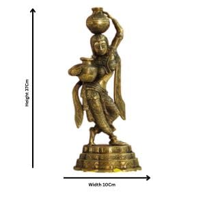 Brass-Apsara-Idol-Statue-of-Lady-Carrying