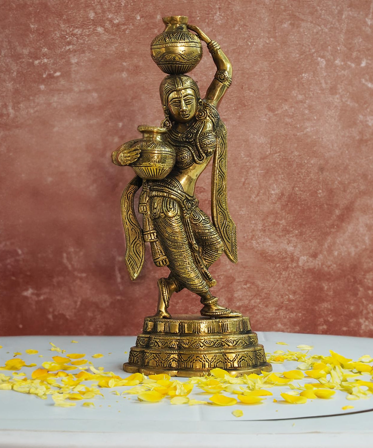 Brass-Apsara-Idol-Statue-of-Lady-Carrying