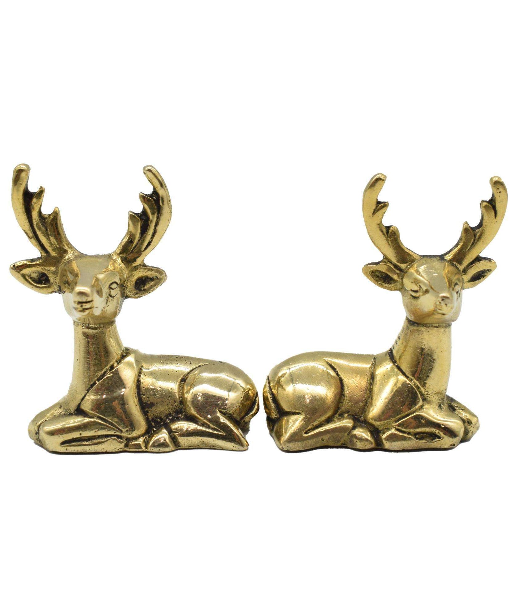 Twin Brass Deer for Vastu