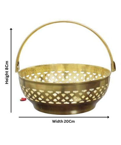 Brass Flower Basket -size