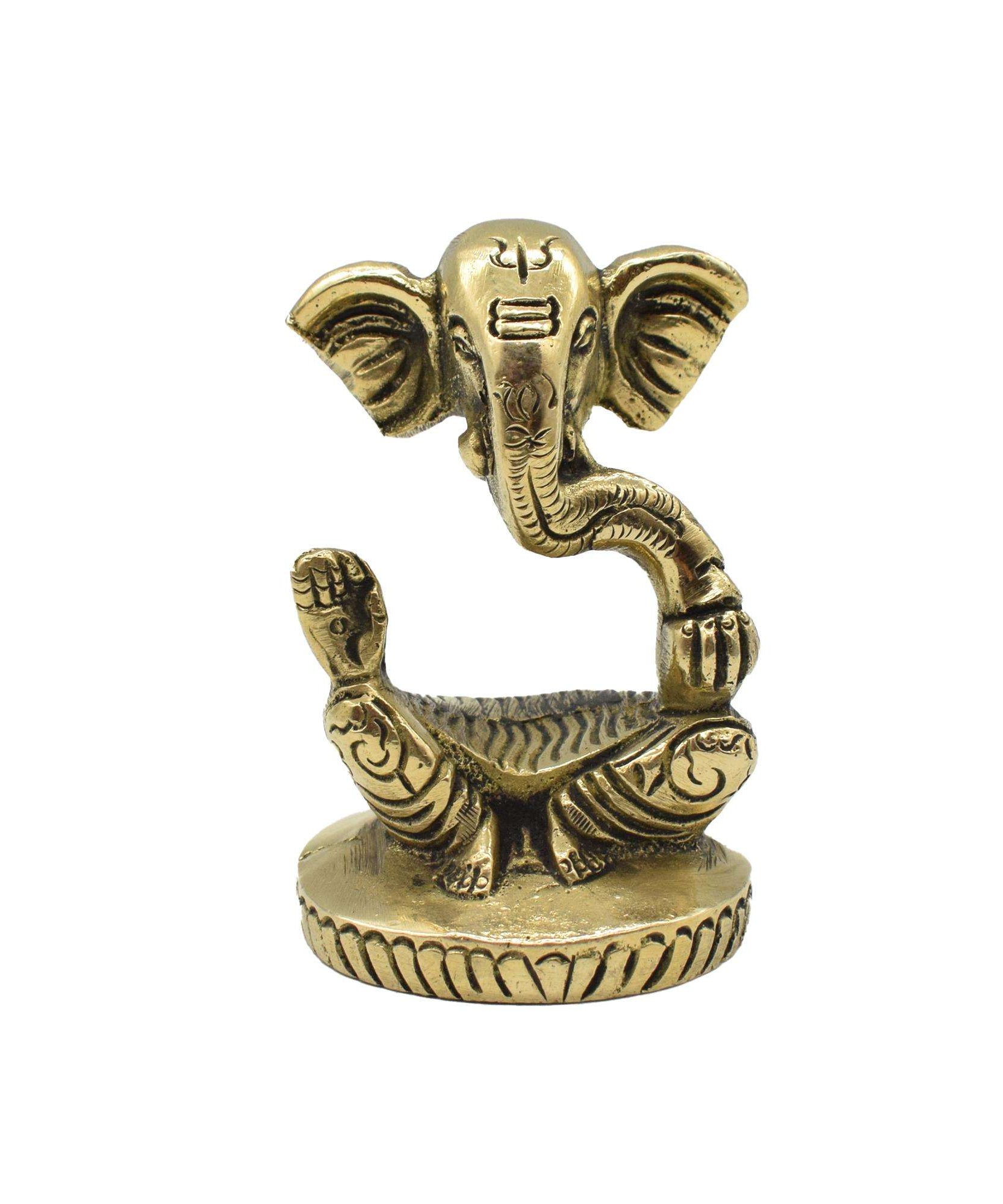 Brass Ganesha Sitting for home decor/ Gifting