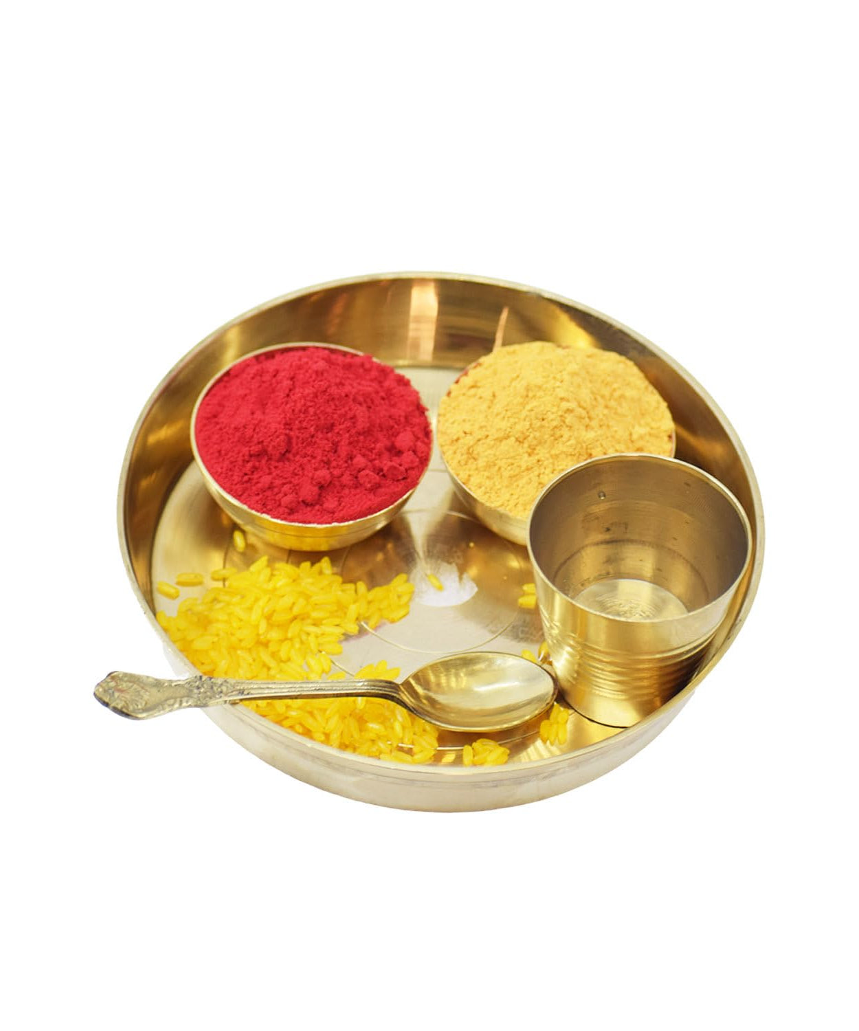 Brass Laddu Gopal Bhog Thali Set with 2 Katori 2