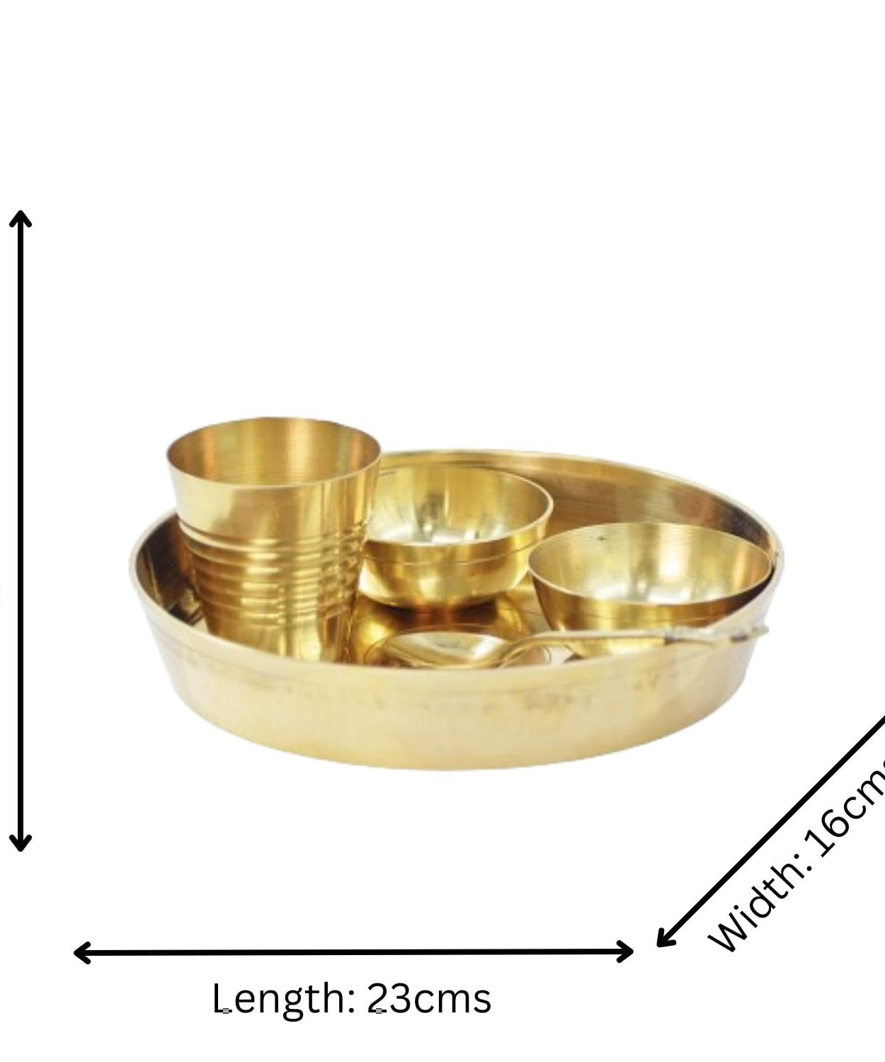 Brass Laddu Gopal Bhog Thali Set with 2 Katori 3