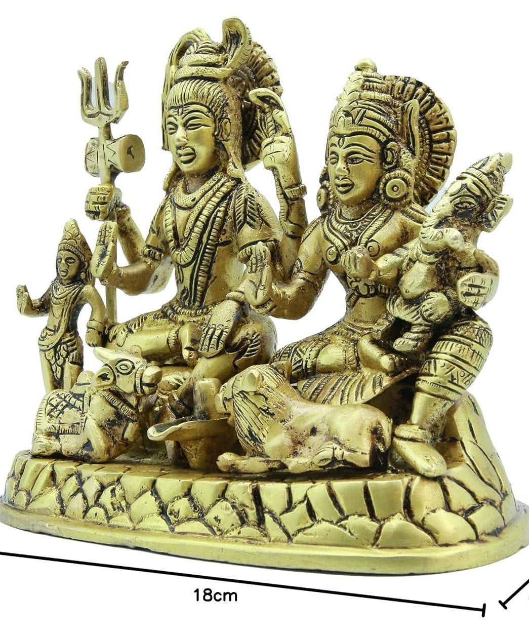 Brass shiva family for puja and home decor