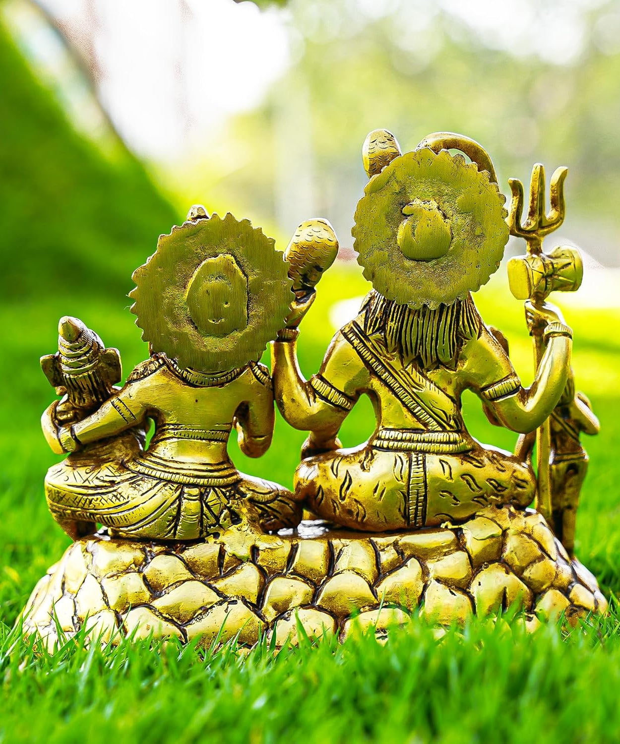 Brass shiva family for puja and home decor