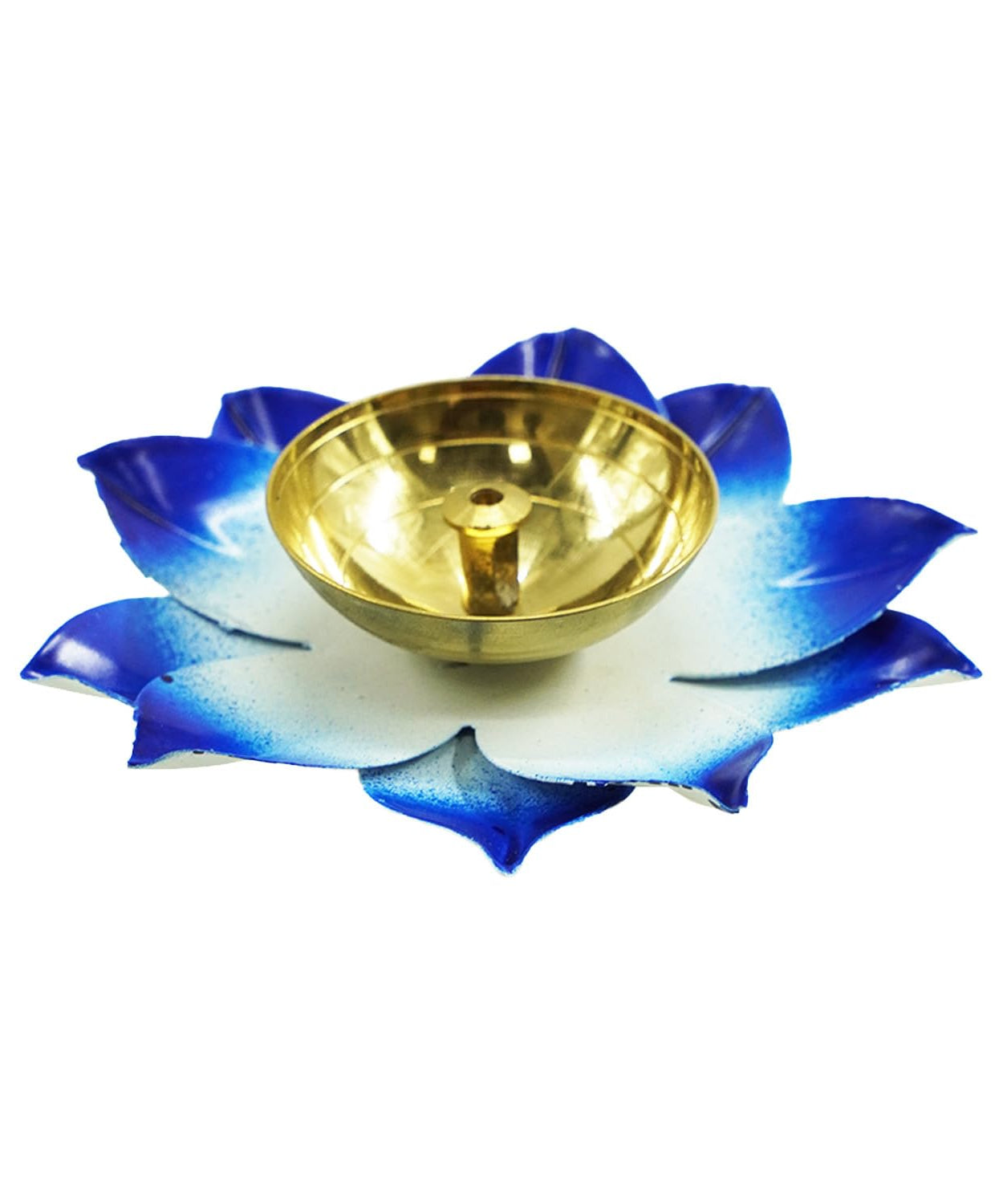 Handmade Lotus Flower Diya (Blue)