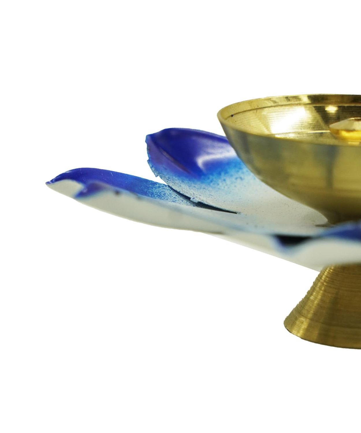 Handmade Lotus Flower Diya (Blue)