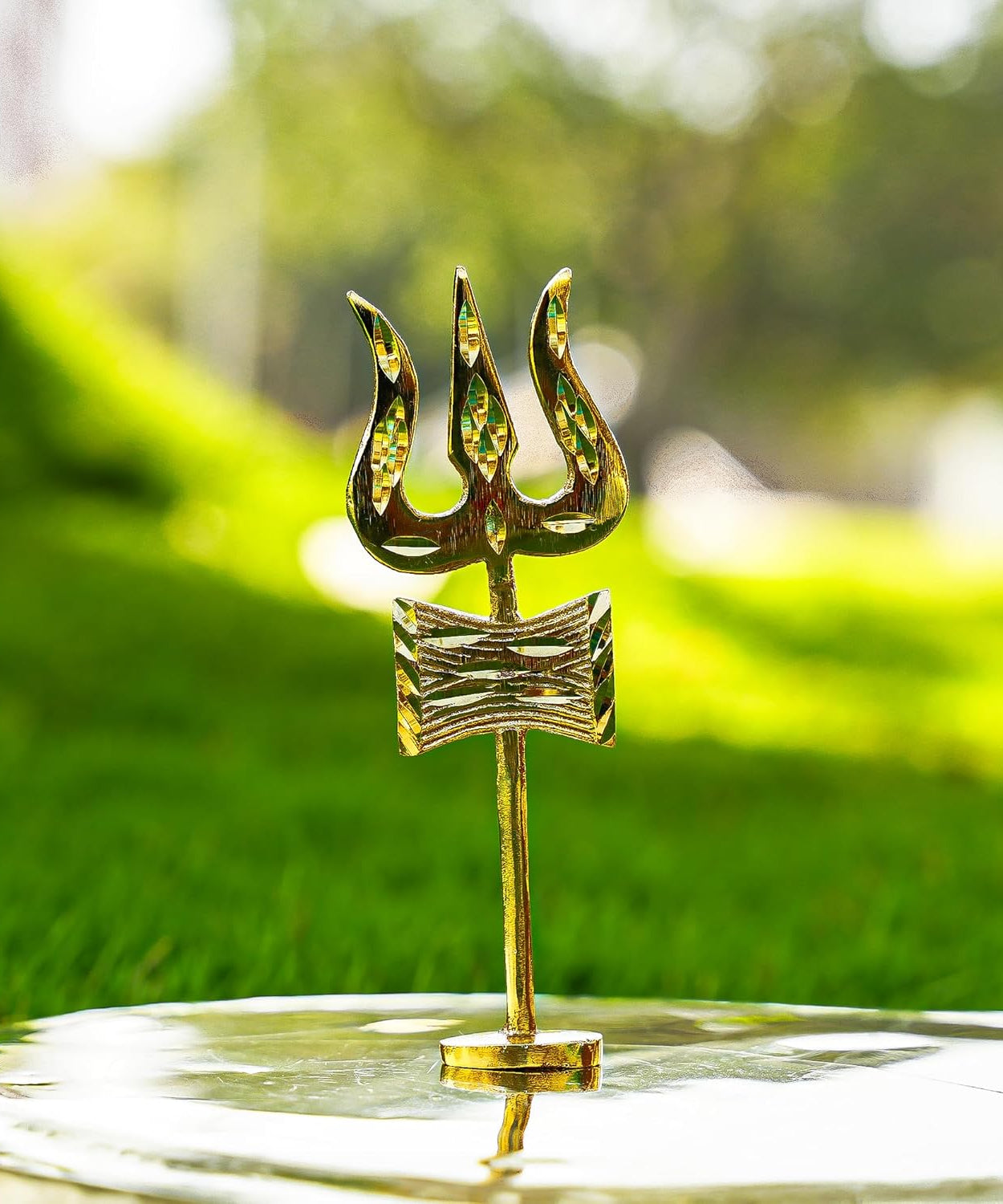Brass or Pital Trishul for Pooja