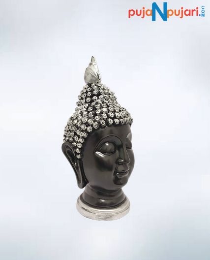 Buddha Face Idol Silver Head
