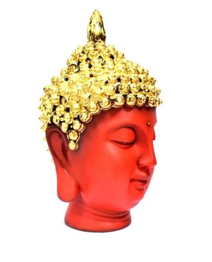 Buddha Head Face Polyresin Idol
