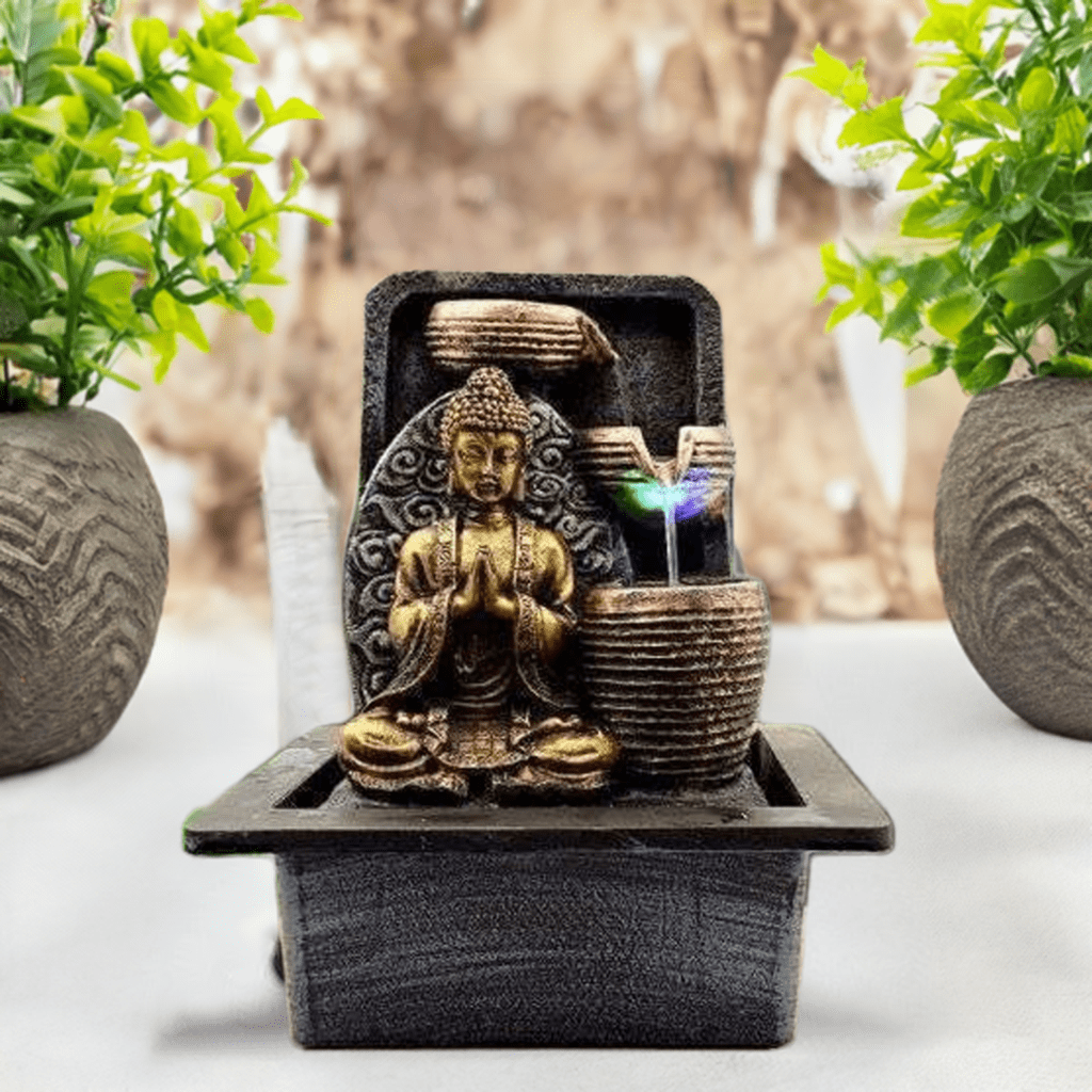Buddha Statue 3 Steps Indoor Water Fountain