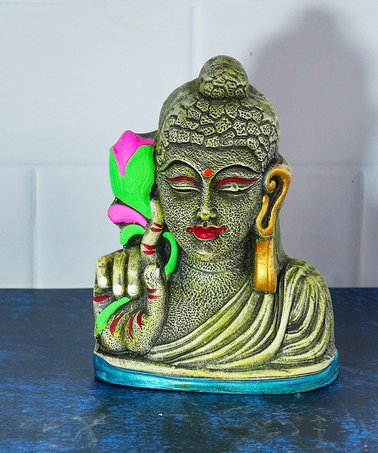 Clay Buddha Head Golu Doll 3