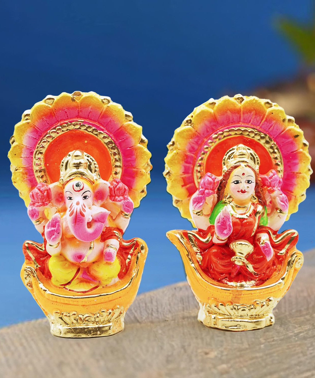 Clay Laxmi Ganesh Ji Golu Dolls for Diwali