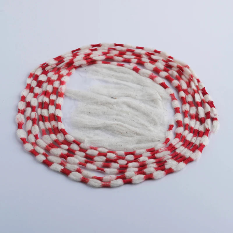 Gejje Vastra Or Cotton Vastramala - Kapus Vastra Coloured (Set of 6 Vastramala).Pavitra Puja Kapus Vastra