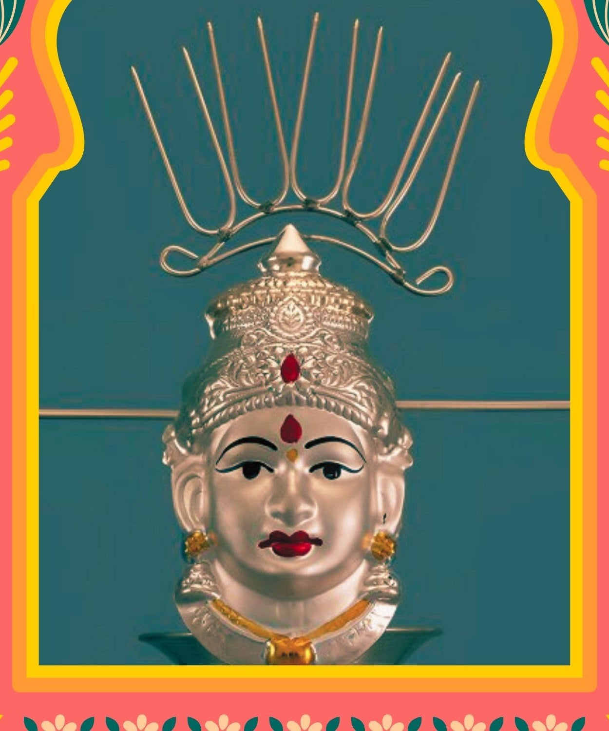 Crown Stick for God Varalakshmi Pooja | Vaibhav Lakshmi Pooja Kalasam | Flower Stand Stick