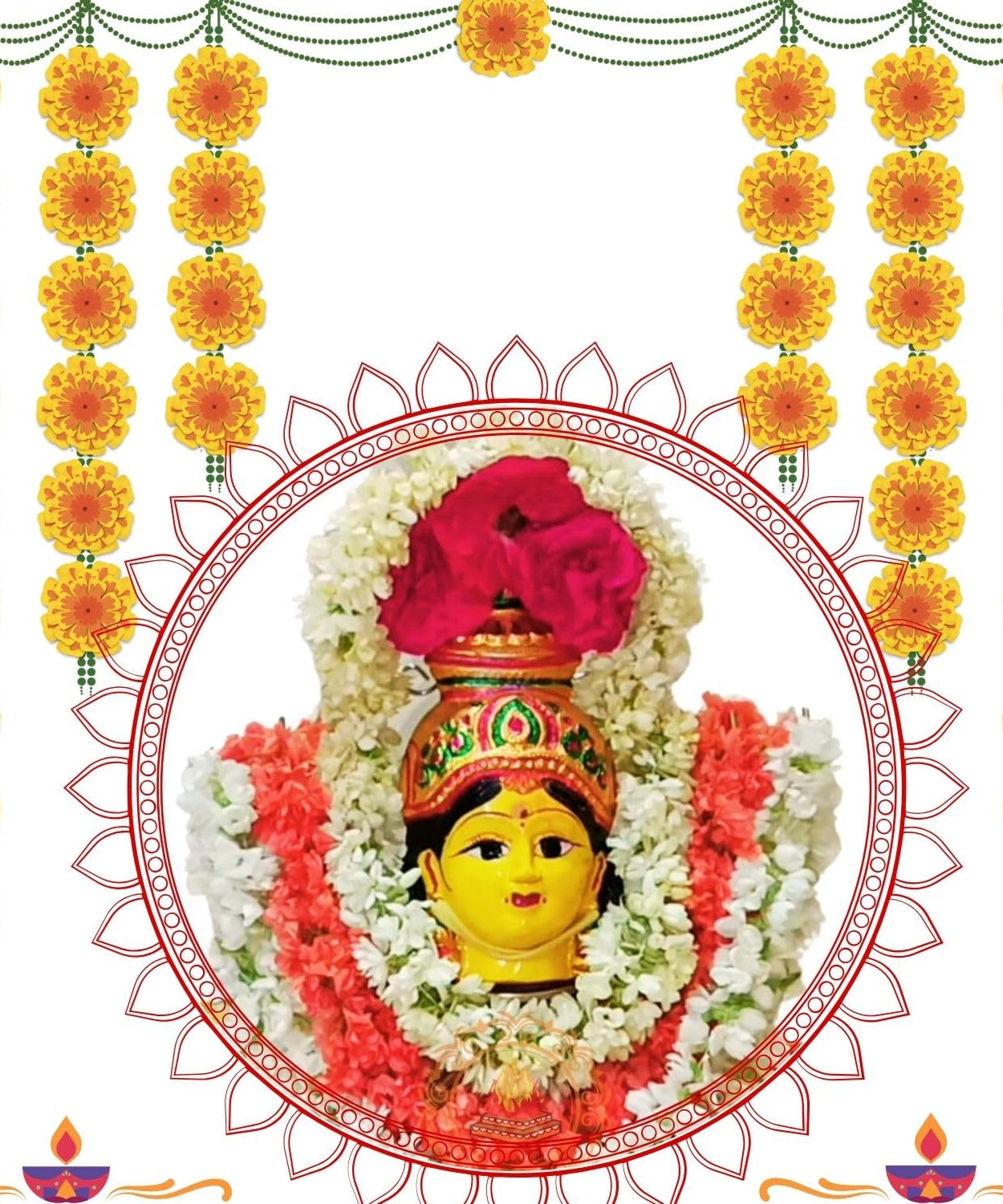 Crown Stick for God Varalakshmi Pooja | Vaibhav Lakshmi Pooja Kalasam | Flower Stand Stick