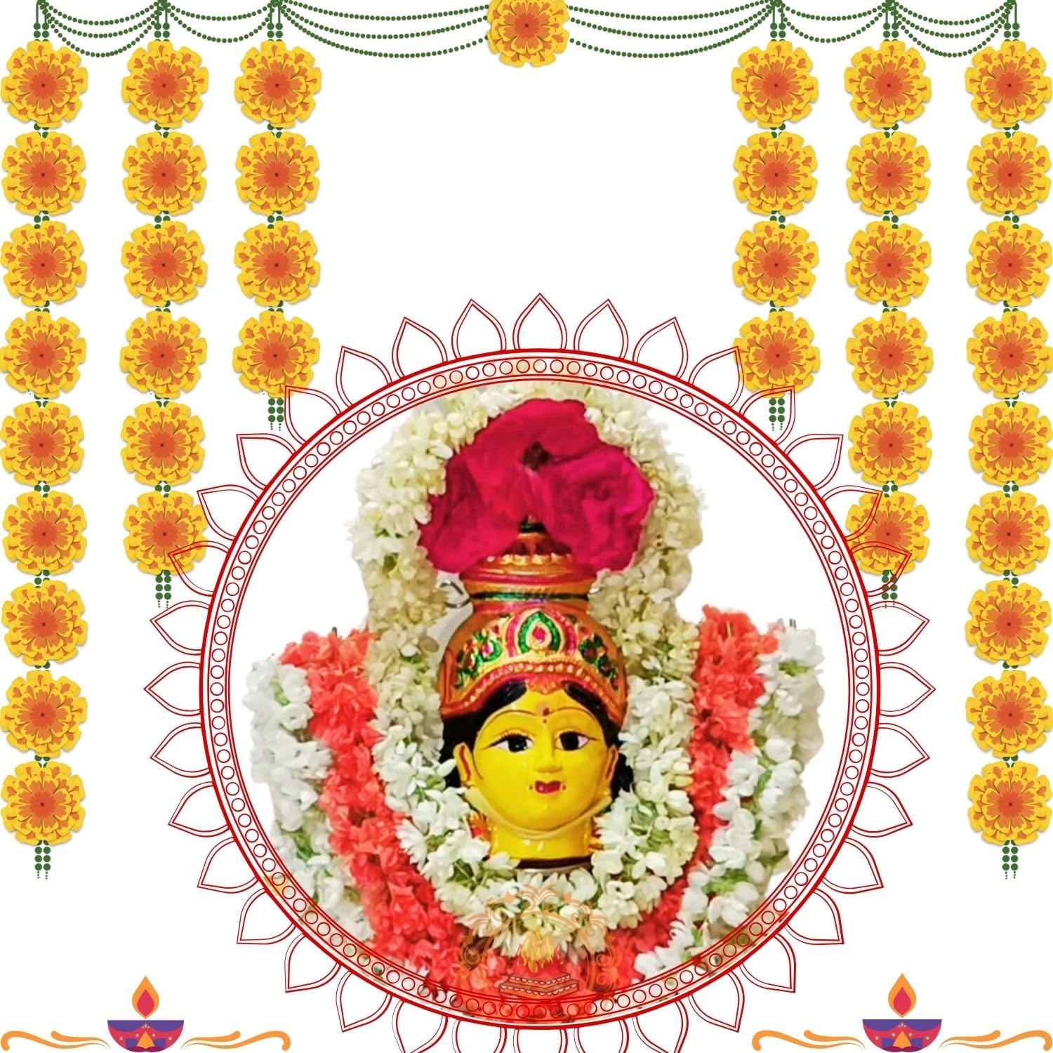 Crown Stick for God Varalakshmi Pooja | Vaibhav Lakshmi Pooja Kalasam | Flower Stand Stick