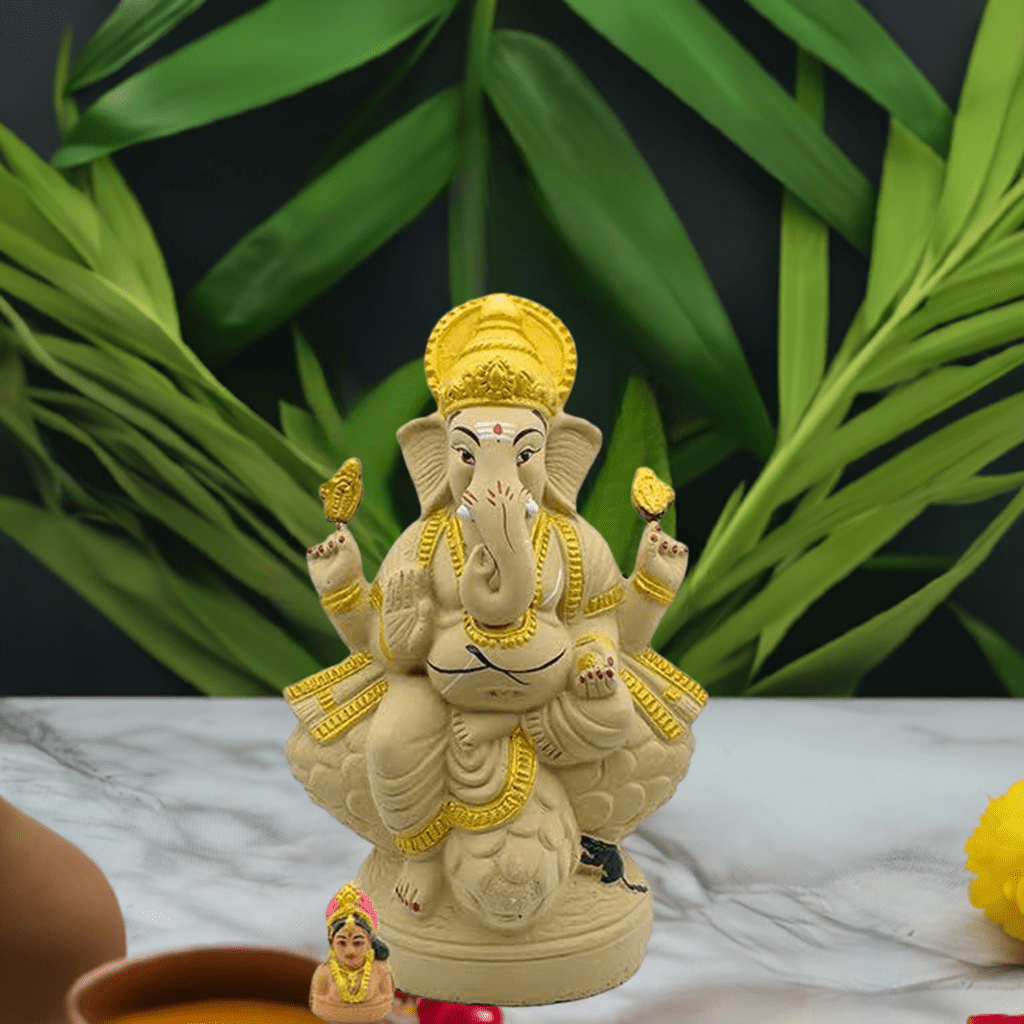 Eco Friendly Ganesh Murti with Gauri Maa- 1 Feet