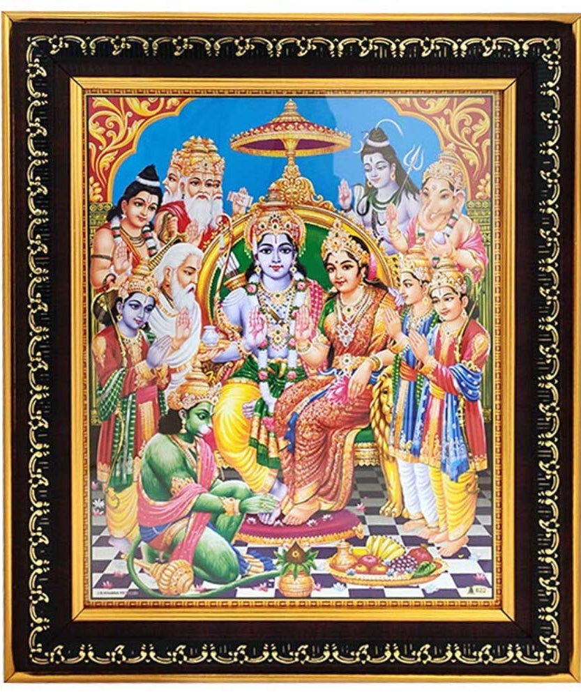 Fabric-Ram-Darbar-Photo-Frame-For-Wall-Hanging