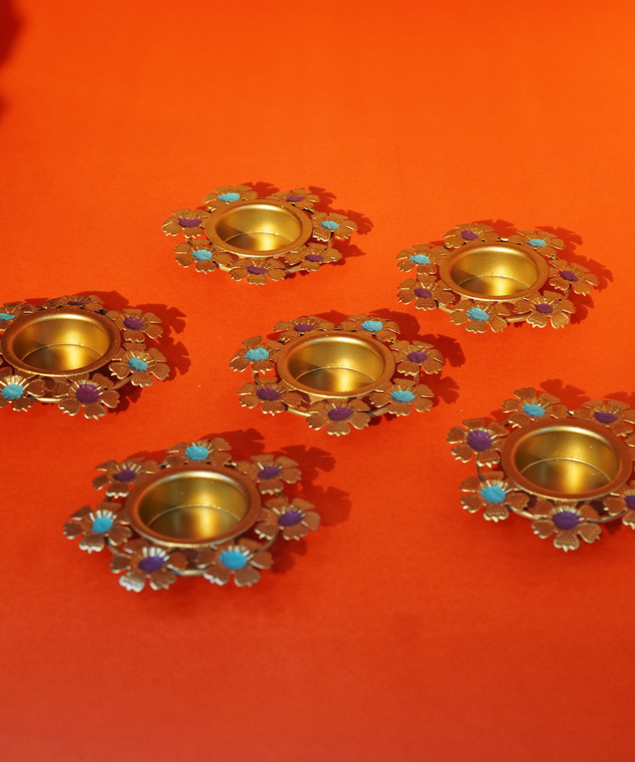 Floral Tealight Candle Holders Set (2)