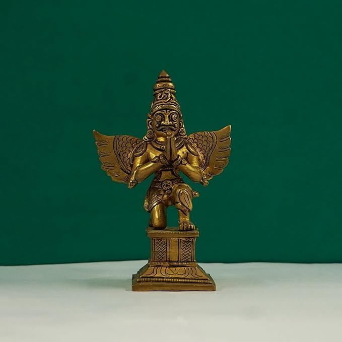 Brass Garuda sitting  Garudan / Garudar Vahana of Vishnu