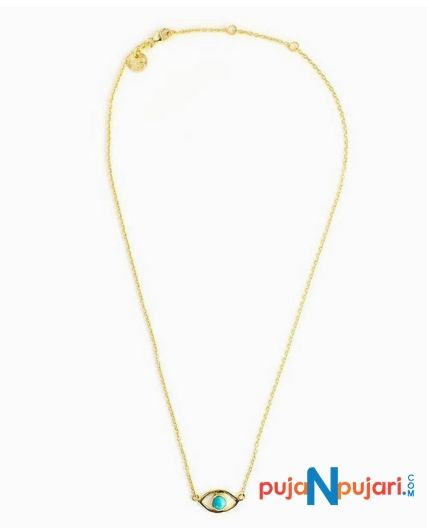 Gold Plated Evil Eye Necklace for Women