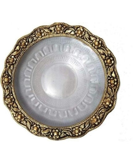 Golden Feng Shui Turtle with Plate