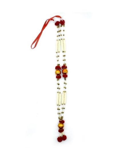 Golden and Pearl Beads Mala for God Idols