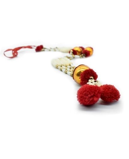 Golden and Pearl Beads Mala for God Idols