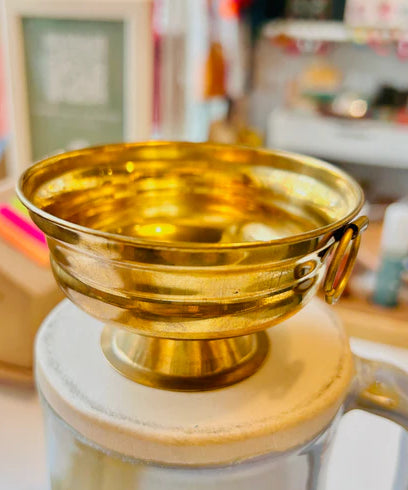 Brass Embossed Design Urli Decorative Bowl