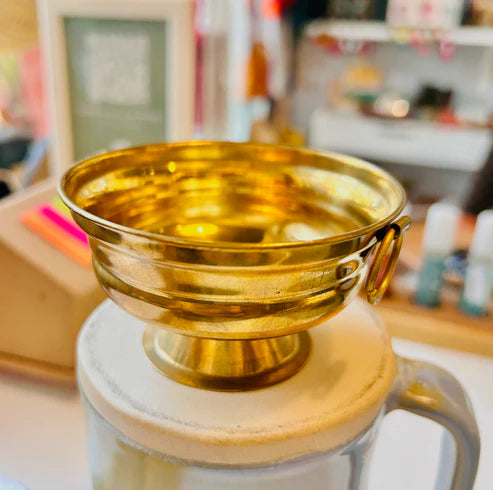 Brass Embossed Design Urli Decorative Bowl