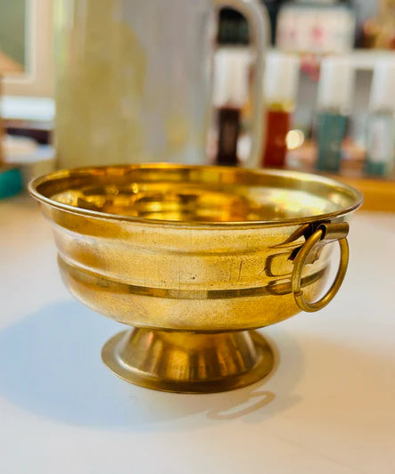 Brass Embossed Design Urli Decorative Bowl