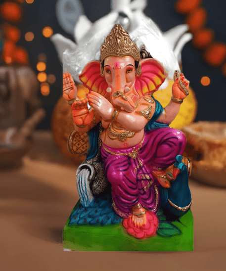 Eco Friendly Ganpati Idol Made Up of mud & Ganesha idol big Size 5 Feet