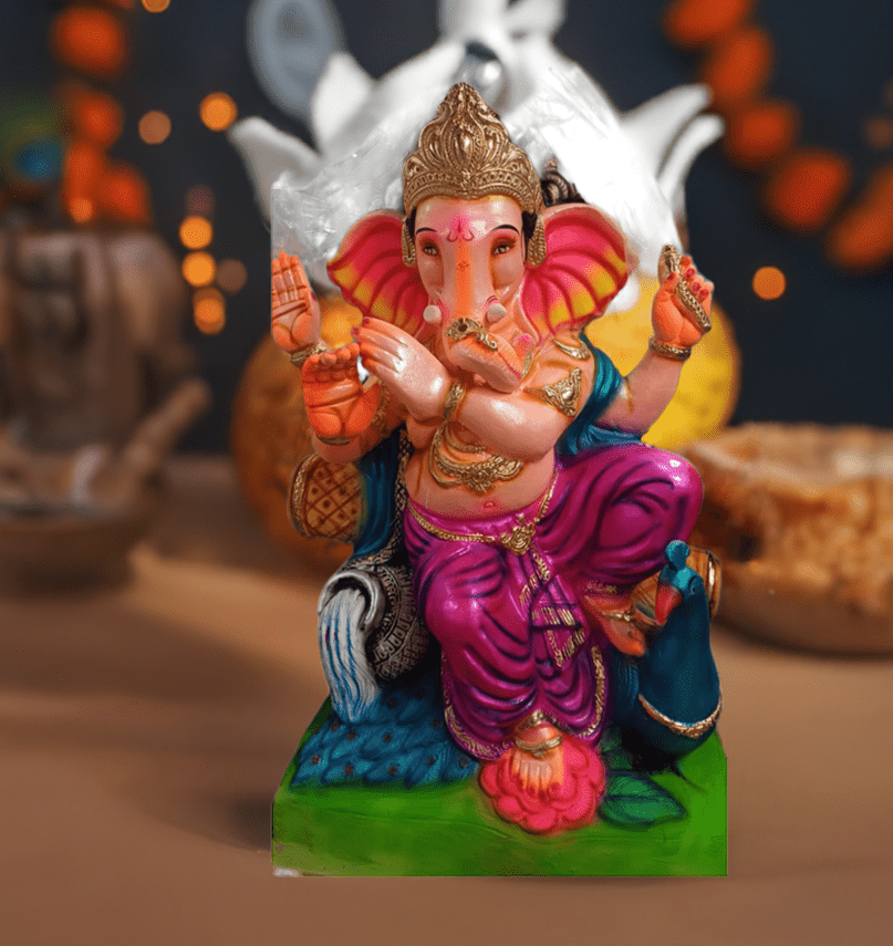 Eco Friendly Ganpati Idol Made Up of mud & Ganesha idol big Size 5 Feet