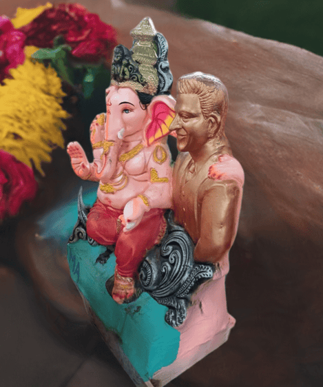 Eco Friendly Ganpati Idol Made Up of mud & Ganesha idol big Size 4.3 Feet